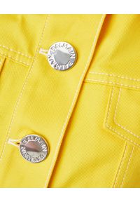 Balmain - BALMAIN - Krótka jeansowa kurtka. Kolor: żółty. Materiał: jeans. Długość rękawa: długi rękaw. Długość: krótkie. Sezon: lato #5