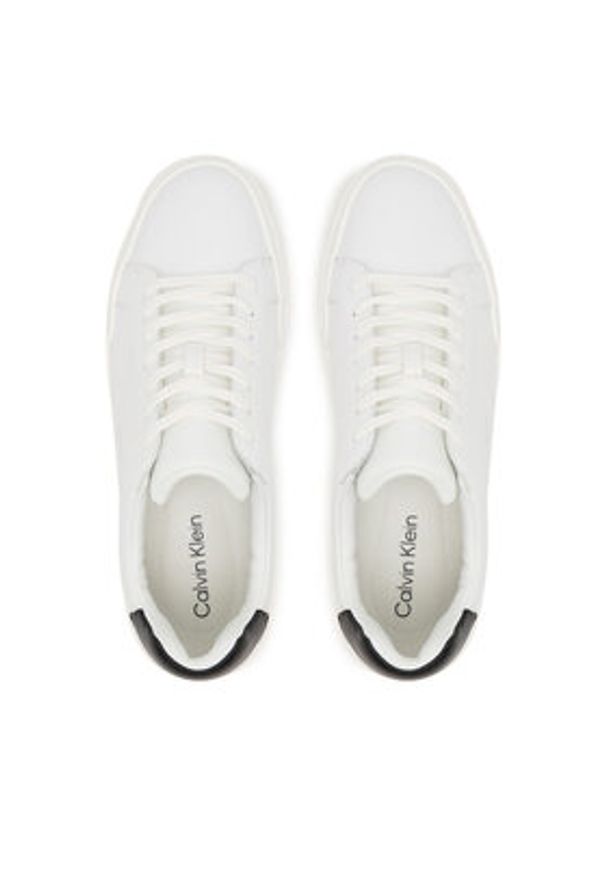 Calvin Klein Sneakersy Chunky Cupsole Laceup Lth YM0YM01344 Biały. Kolor: biały. Materiał: skóra