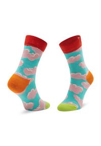 Happy-Socks - Happy Socks Zestaw 2 par wysokich skarpet dziecięcych KCLO02-6300 Kolorowy. Materiał: materiał. Wzór: kolorowy