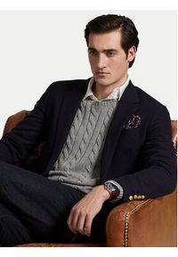 Polo Ralph Lauren Sweter 710775885013 Szary Regular Fit. Typ kołnierza: polo. Kolor: szary. Materiał: bawełna #6