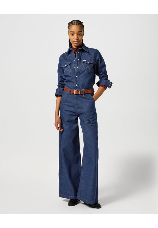 Wrangler - DAMSKI KOMBINEZON WRANGLER TROUSER COVERALL AGED BLUE 112356439