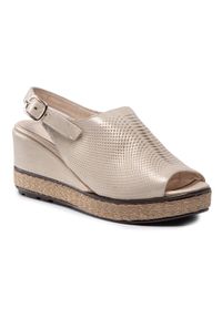 Badura - Espadryle BADURA - B4072-69 Złoty. Okazja: na co dzień. Kolor: beżowy. Materiał: skóra, nubuk. Sezon: lato. Styl: casual #1