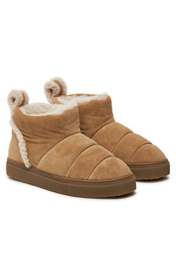 Inuikii Śniegowce Shearling Slipin 75202-010 Beżowy. Kolor: beżowy. Materiał: skóra, zamsz