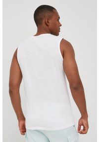 Tom Tailor t-shirt bawełniany kolor biały. Kolor: biały. Materiał: bawełna. Wzór: nadruk