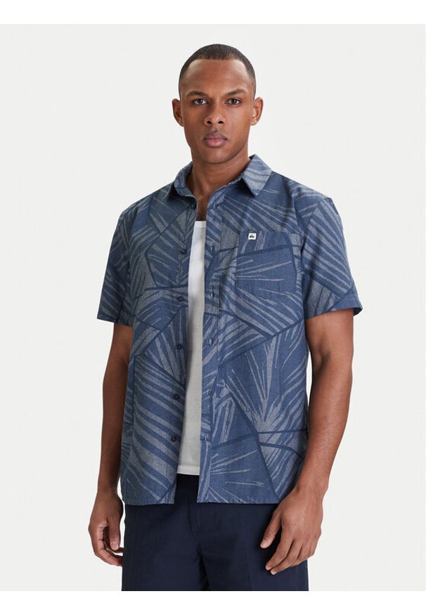 Quiksilver Koszula EQYWT04682 Niebieski Regular Fit. Kolor: niebieski. Materiał: bawełna