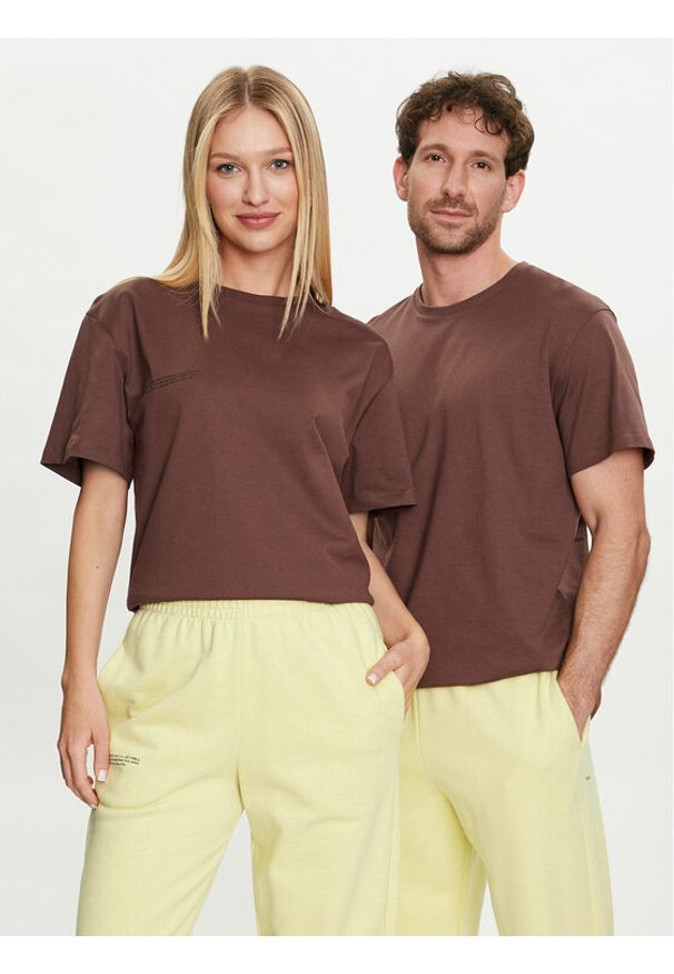 Pangaia T-Shirt 365 With C-Fiber Brązowy Regular Fit. Kolor: brązowy. Materiał: bawełna