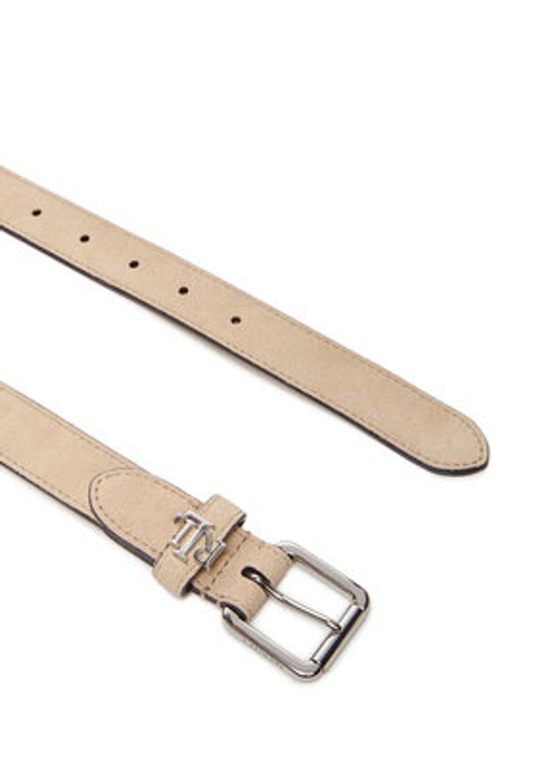 Lauren Ralph Lauren - LAUREN RALPH LAUREN Pasek Damski 412978433001 Beżowy. Kolor: beżowy. Materiał: skóra