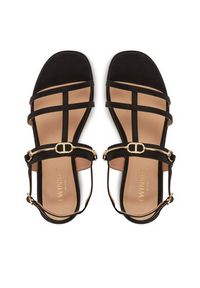 TwinSet - TWINSET Sandały 251TCP086 Czarny. Kolor: czarny. Materiał: skóra #2