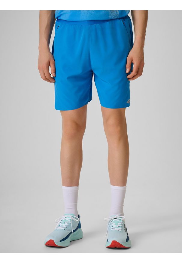 4f - 4F Spodenki do biegania szybkoschnące męskie - niebieskie XL. Kolor: niebieski. Materiał: materiał. Długość: krótkie. Sport: bieganie, fitness