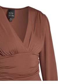 ACCESS FASHION Body 54-2018-324 Brązowy Slim Fit. Kolor: brązowy. Materiał: syntetyk #6