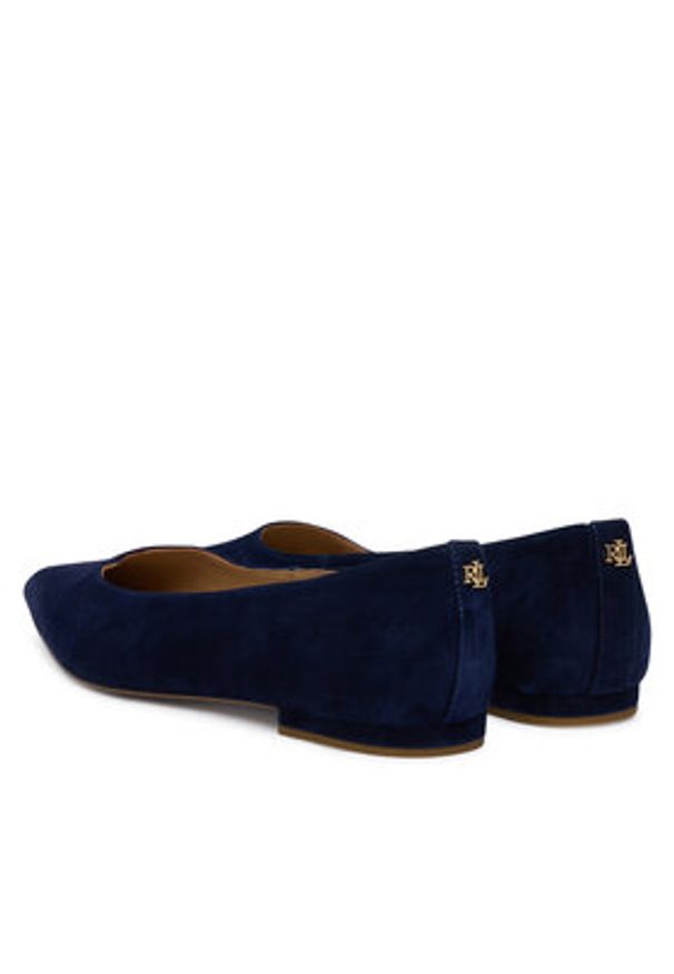 Lauren Ralph Lauren - LAUREN RALPH LAUREN Baleriny 802871265006 Granatowy. Kolor: niebieski. Materiał: zamsz, skóra