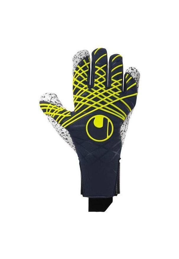 UHLSPORT - Rękawice bramkarskie Uhlsport Prediction Supergrip+ HN. Kolor: niebieski, wielokolorowy, biały. Sport: piłka nożna
