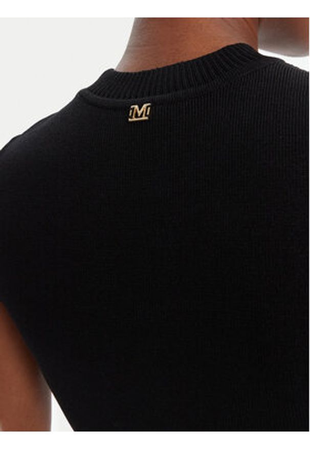Marciano Guess Sweter 5YGR03 5876Z Czarny Slim Fit. Kolor: czarny. Materiał: wiskoza