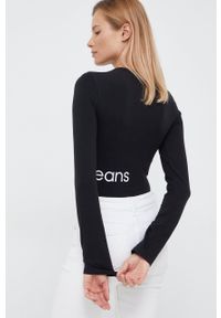 Calvin Klein Jeans body J20J219130.9BYY damskie kolor czarny. Kolor: czarny. Długość: krótkie. Wzór: nadruk #4