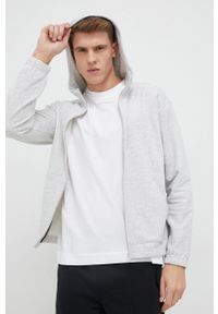 Calvin Klein Performance bluza treningowa Essentials kolor szary z kapturem melanżowa. Typ kołnierza: kaptur. Kolor: szary. Wzór: melanż #5