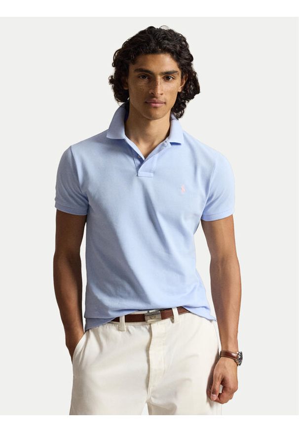 Polo Ralph Lauren Polo 710536856513 Niebieski jasny Regular Fit. Typ kołnierza: polo. Kolor: niebieski. Materiał: bawełna