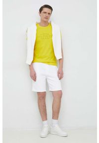 TOMMY HILFIGER - Tommy Hilfiger szorty męskie kolor biały. Okazja: na co dzień. Kolor: biały. Materiał: dzianina. Wzór: gładki. Styl: casual #3