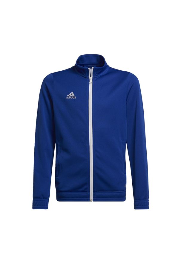 Adidas - Bluza piłkarska dla dzieci adidas Entrada 22 Track Jacket. Kolor: niebieski. Materiał: materiał. Sport: piłka nożna