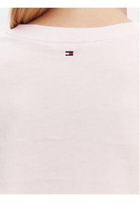 TOMMY HILFIGER - Tommy Hilfiger T-Shirt WW0WW45522 Różowy Regular Fit. Kolor: różowy. Materiał: bawełna #4