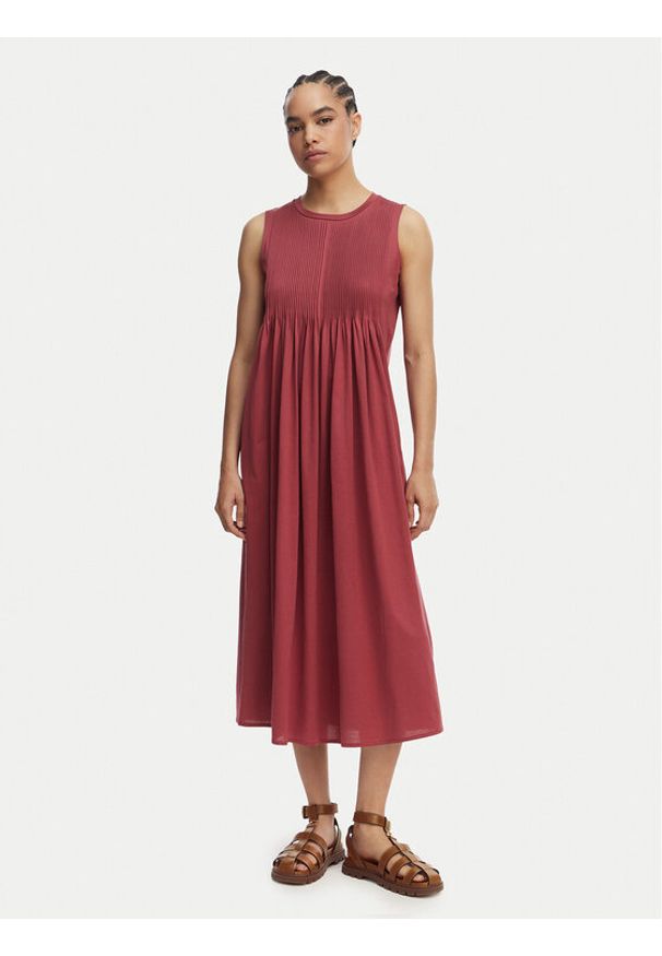 Weekend Max Mara Sukienka codzienna Ricordo 2615621022 Bordowy Regular Fit. Okazja: na co dzień. Kolor: czerwony. Materiał: bawełna. Typ sukienki: proste. Styl: casual