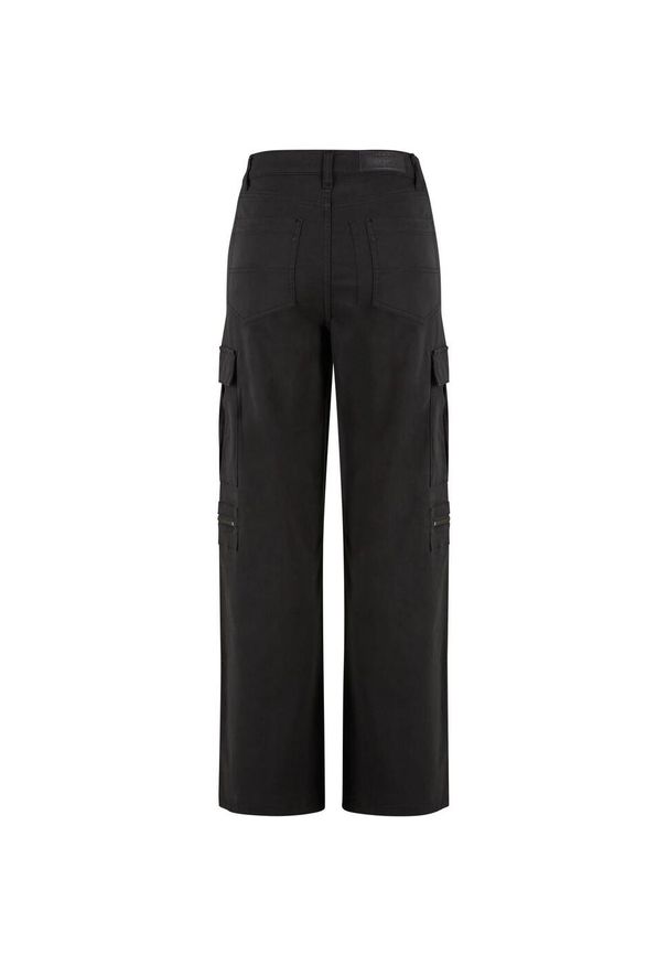 Urban Classics - Spodnie Damskie Utility Twill Stretch Loose Cargo Trousers. Kolor: czarny. Długość: długie