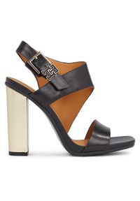 TOMMY HILFIGER - Tommy Hilfiger Sandały Th Hardware Block High Heel FW0FW07886 Czarny. Kolor: czarny