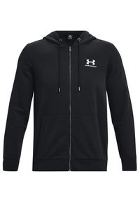 Under Armour Bluza UA Essential Fleece FZ Hood 1373881 Czarny Regular Fit. Kolor: czarny. Materiał: bawełna #5