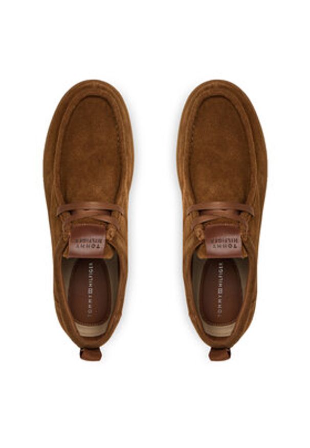 TOMMY HILFIGER - Tommy Hilfiger Półbuty Modern Light Suede Moc Toe Shoe FM0FM05501 Brązowy. Kolor: brązowy. Materiał: zamsz, skóra