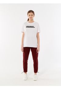 outhorn - T-shirt oversize z nadrukiem damski. Okazja: na co dzień. Materiał: materiał, bawełna, tkanina. Wzór: nadruk. Styl: casual, sportowy #3