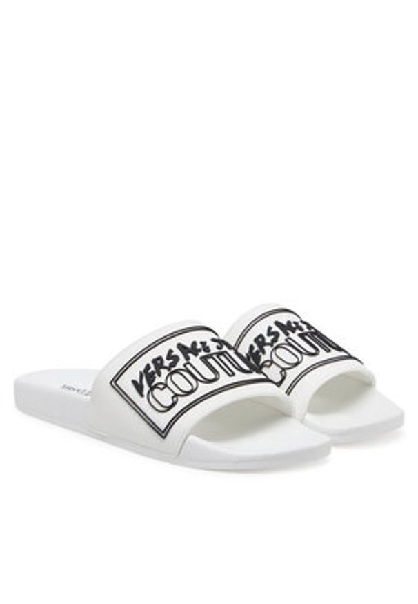 Versace Jeans Couture Klapki 78YA3SQ3 Biały. Kolor: biały