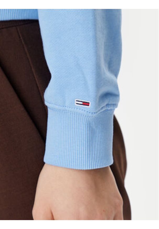 Tommy Jeans Bluza Script DW0DW20306 Niebieski Relaxed Fit. Kolor: niebieski. Materiał: bawełna