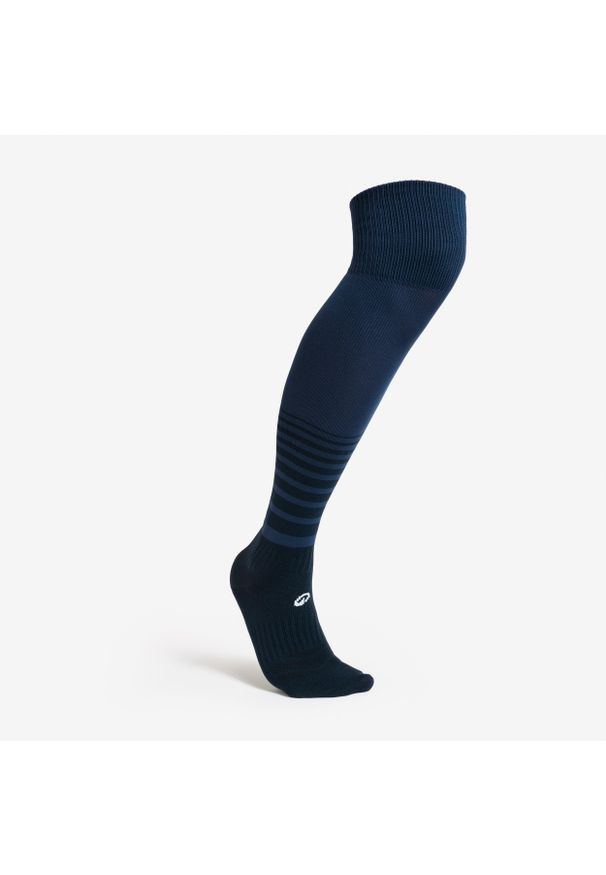 KIPSTA - Skarpety piłkarskie Kipsta Viralto Club. Kolor: niebieski. Materiał: elastan, poliamid, bawełna. Sport: piłka nożna