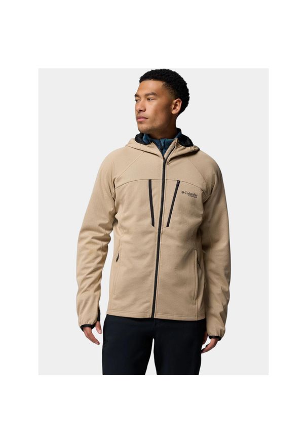 columbia - Sweter Męski Columbia Arctic Chest Bonded. Kolor: beżowy. Materiał: polar. Technologia: Omni-Heat (Columbia). Sezon: zima. Sport: turystyka piesza