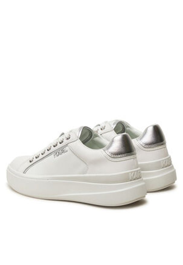 Karl Lagerfeld - KARL LAGERFELD Sneakersy KL64020 Biały. Kolor: biały. Materiał: skóra