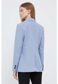 Calvin Klein marynarka kolor niebieski jednorzędowa gładka. Okazja: na co dzień. Kolor: niebieski. Materiał: tkanina, poliester. Wzór: gładki. Styl: casual, klasyczny #3