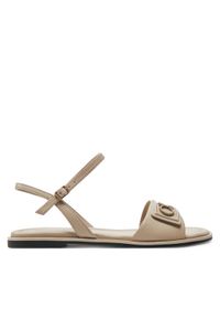 Calvin Klein Sandały Flat Sandal Relock Lth HW0HW01942 Écru #1