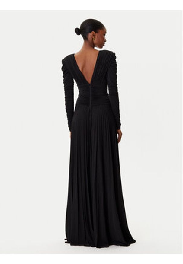 Elisabetta Franchi Sukienka wieczorowa AB-R40-57E2-V850 Czarny Regular Fit. Kolor: czarny. Materiał: wiskoza. Styl: wizytowy