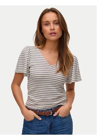 Vero Moda Bluzka Gina 10325611 Beżowy Regular Fit. Kolor: beżowy. Materiał: wiskoza #6