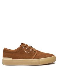 Pepe Jeans Sneakersy PMS31071 Brązowy. Kolor: brązowy. Materiał: skóra, zamsz #1