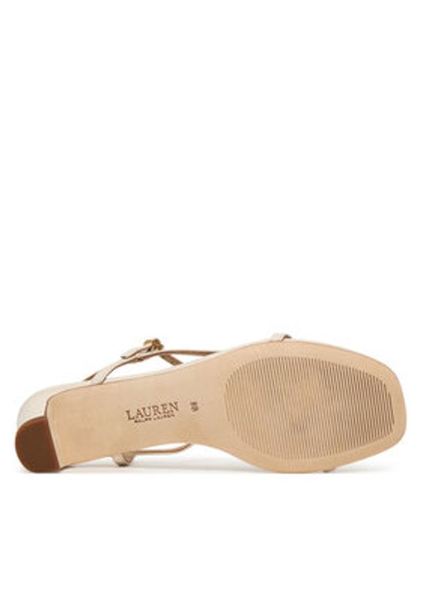 Lauren Ralph Lauren - LAUREN RALPH LAUREN Sandały 802P00097004 Biały. Kolor: biały. Materiał: skóra