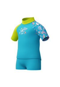 Strój kąpielowy dwuczęściowy dla chłopców Speedo Digital Rash Top Set. Kolor: niebieski