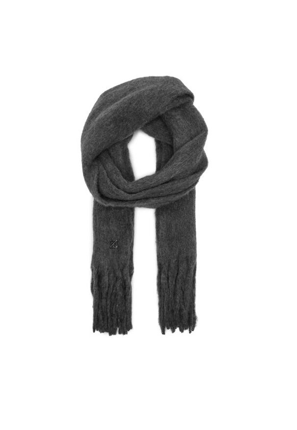 Calvin Klein Szalik Emblem Brushed LV04D8069G Szary. Kolor: szary. Materiał: poliester