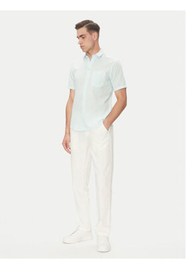 Blend Spodnie materiałowe 20718408 Biały Regular Fit. Kolor: biały. Materiał: len, bawełna