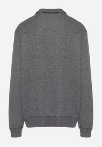 Born2be - Jasnoszary Ocieplany Kardigan z Wełną Zapinany na Suwak Acendrie. Okazja: na spotkanie biznesowe, na co dzień. Kolekcja: plus size. Kolor: szary. Materiał: wełna. Styl: klasyczny, biznesowy, casual