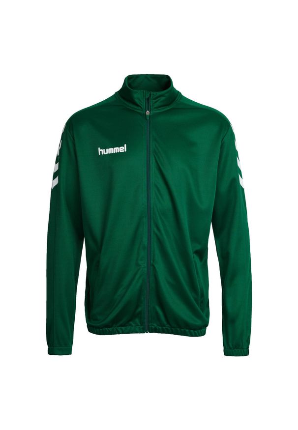 Bluza piłkarska dla dzieci Hummel Core Kids Poly Jacket. Kolor: zielony. Sport: piłka nożna