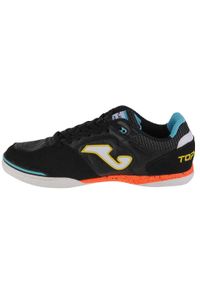 Buty piłkarskie męskie Joma Top Flex IN Skórzane. Kolor: czarny. Materiał: guma, materiał, syntetyk, skóra. Sport: piłka nożna