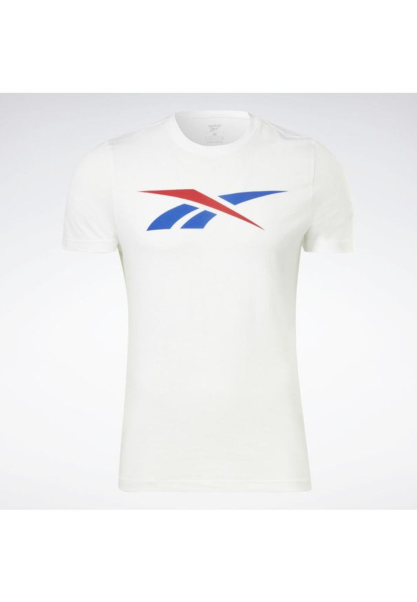 Reebok - Koszulka T-shirt na co dzień męska REEBOK bawełna. Kolor: biały, niebieski, czerwony, wielokolorowy. Materiał: bawełna