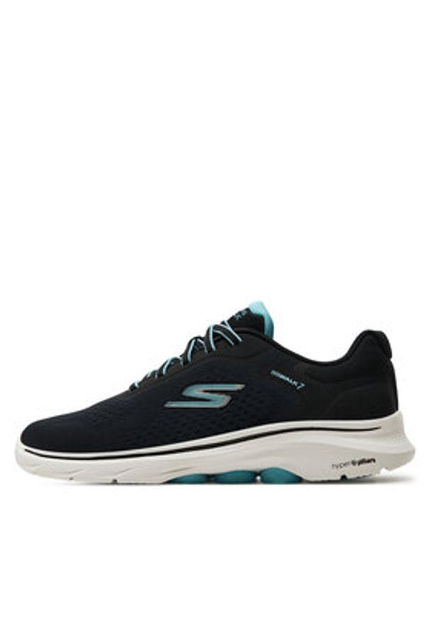 skechers - Skechers Sneakersy Go Walk 7-Cosmic Waves 125215/BKTQ Czarny. Kolor: czarny. Materiał: mesh, materiał