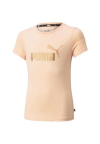 Koszulka dla dzieci Puma ESS+ Logo Tee. Kolor: pomarańczowy