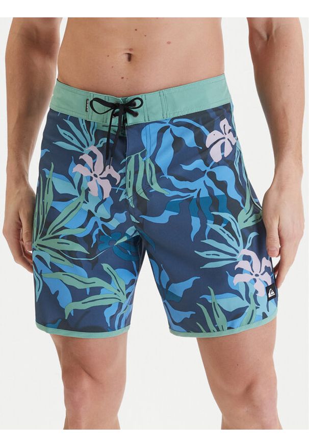 Quiksilver Szorty kąpielowe Surfsilk Scallop 18" EQYBS04862 Niebieski Regular Fit. Kolor: niebieski. Materiał: syntetyk